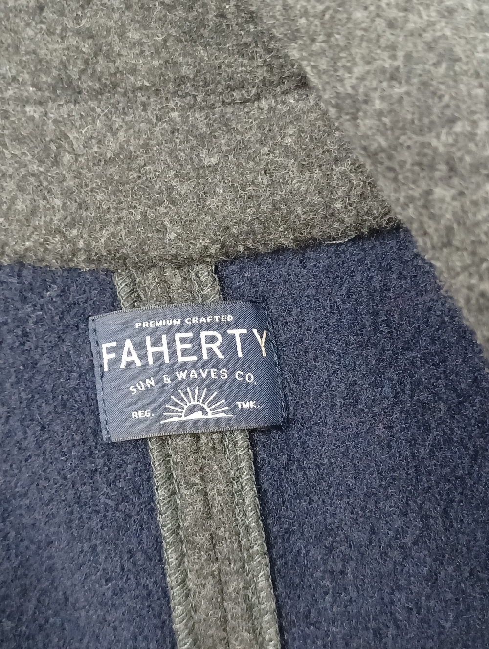 Faherty Atlantic Knit Coat Size XS Womens Quiet Luxury Wool Blend In Charcoal - Picture 8 of 15